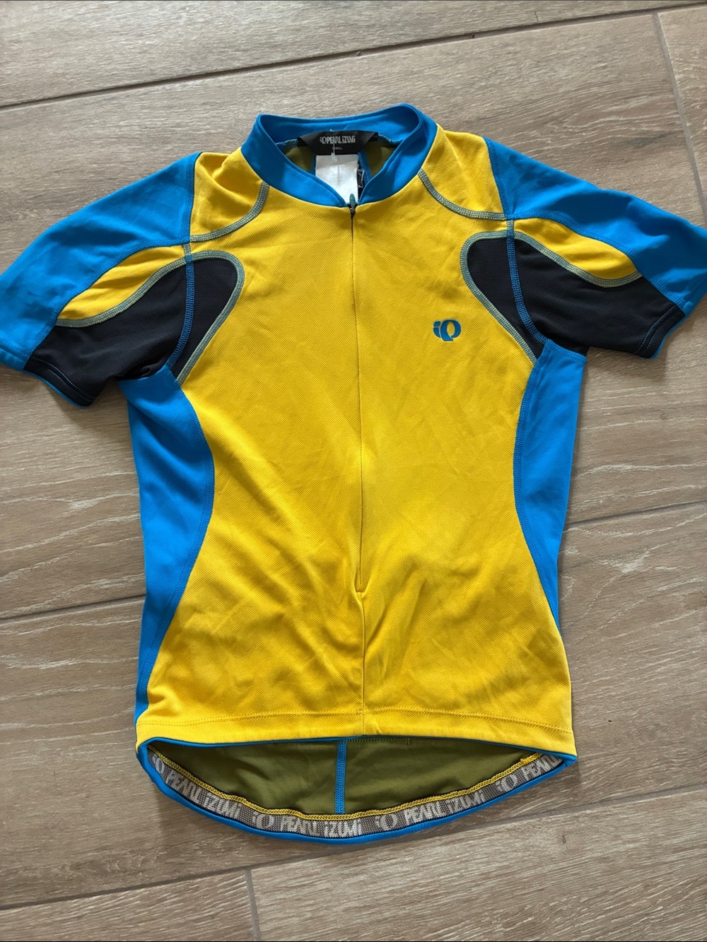 Pearl Izumi Yellow, Blue & Black Short Sleeve Cycling Jersey